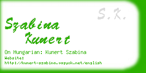 szabina kunert business card